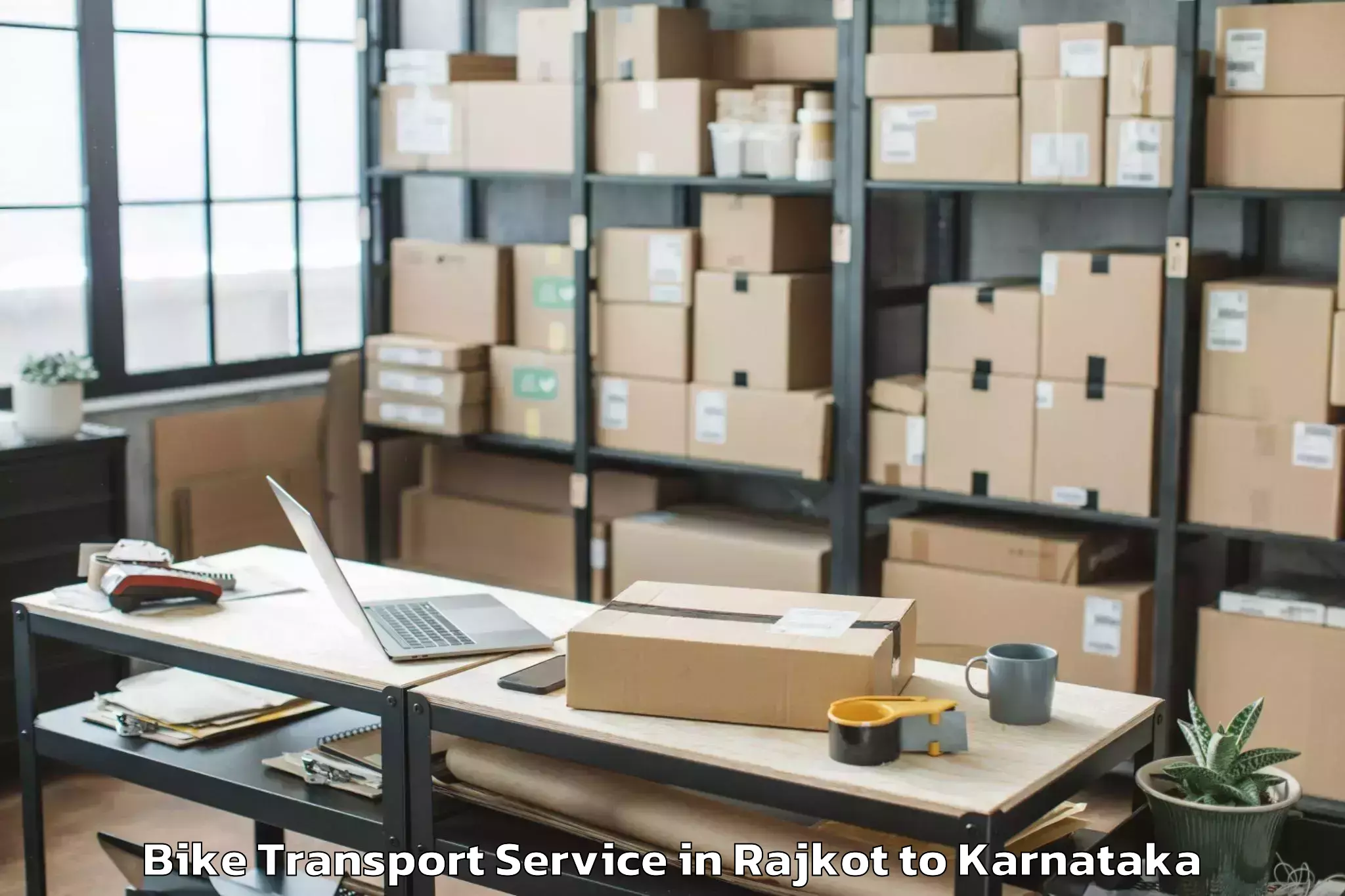 Top Rajkot to Hindustan Airport Blr Bike Transport Available